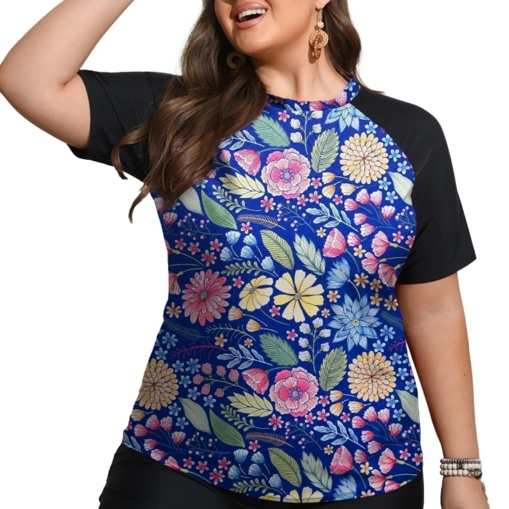Women's Rashguard Short Sleeve Swim Shirt